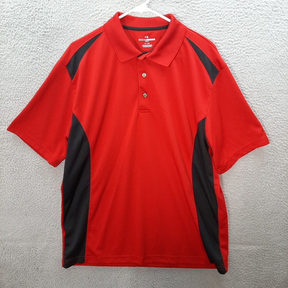 Grand Slam Shirt Adult XL Red Black Golf Polo Performance Stretch‎ Preppy Casual